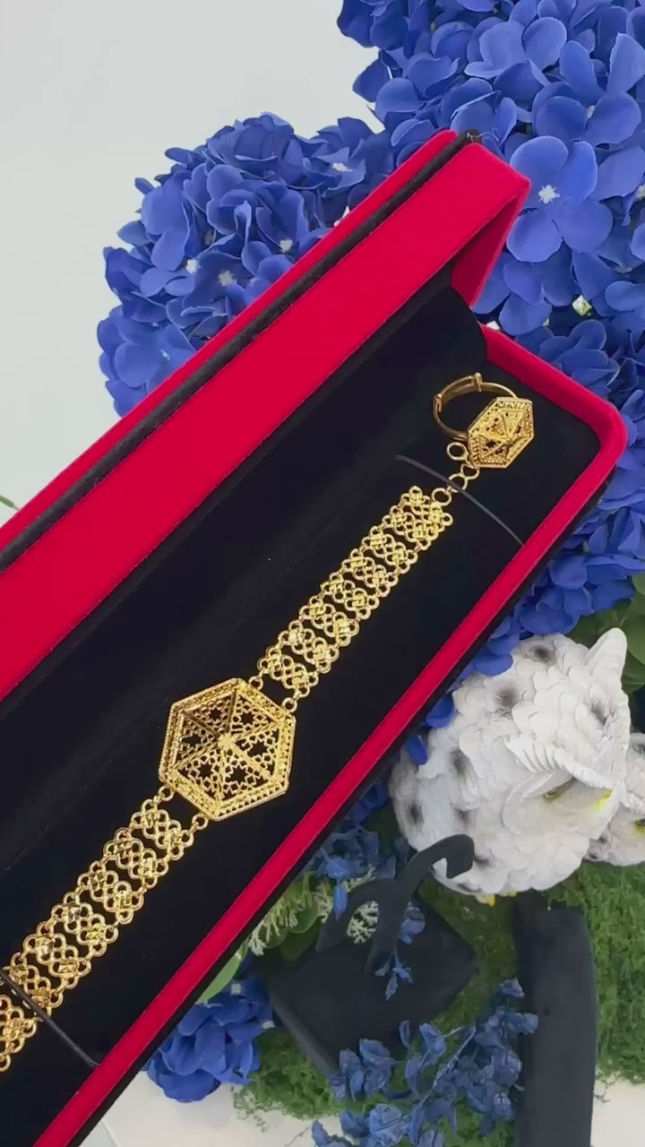 TIBRA Gold-Plated Bracelet & Ring Set | 925 Sterling Silver