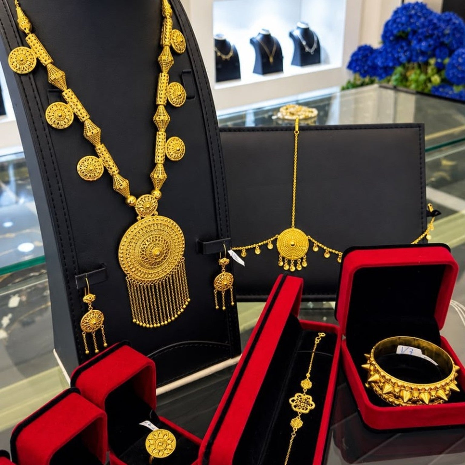 Bridal Jewelry Package | 925 Sterling Silver 21K Gold-Plated Omani Heritage Collection
