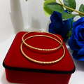 Omani Style Lightweight 925 Sterling Silver Gold-Plated Bangles | Elegant Traditional Design