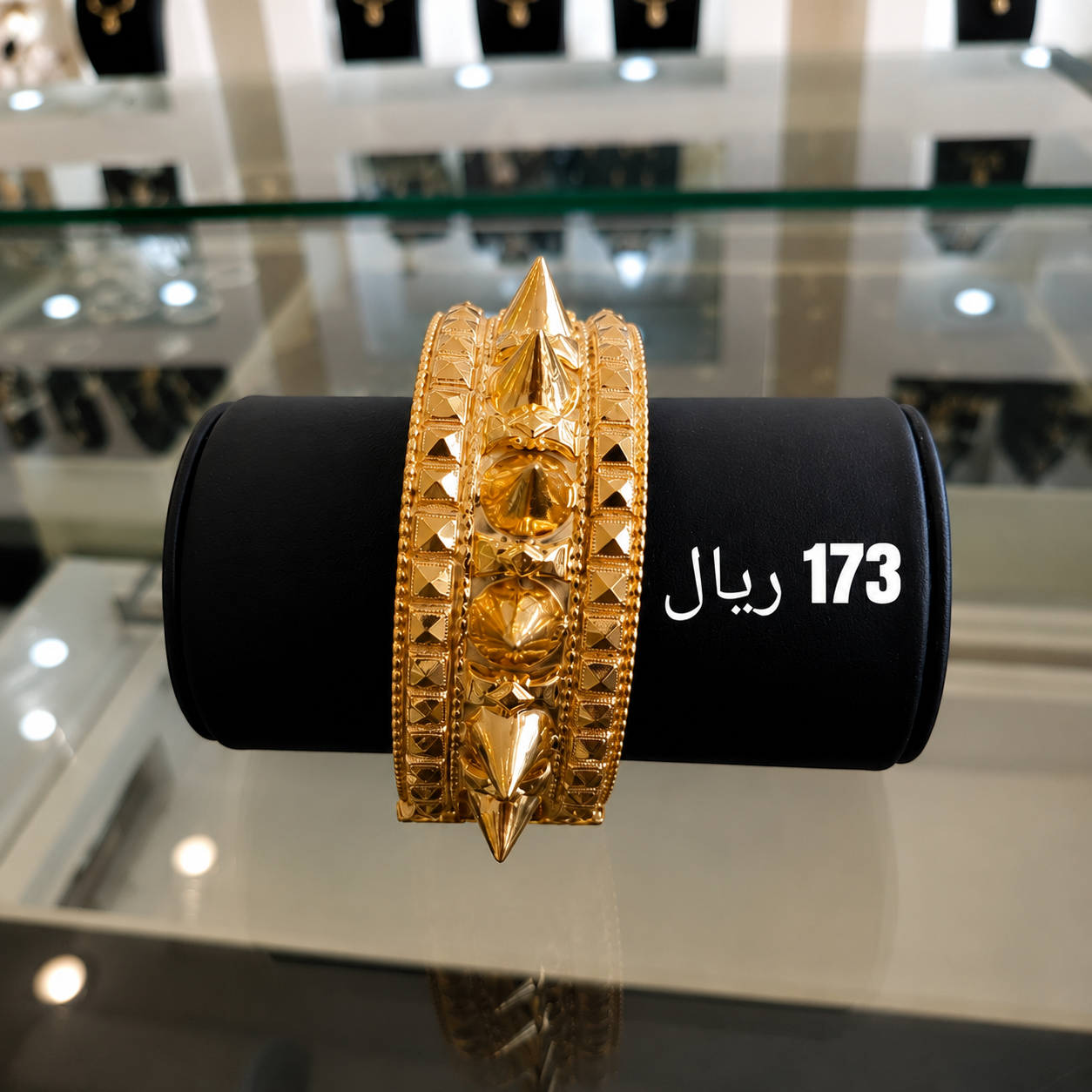 Omani Style 925 Sterling Silver 21K Gold-Plated Bangle | Handcrafted Traditional Bracelet