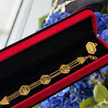 Elegant 925 Sterling Silver Bracelet & Ring Set – 21K Gold Plated