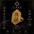 925 Sterling Silver Ring – 21K Gold Plated | Arabic Heritage Design | Free Size